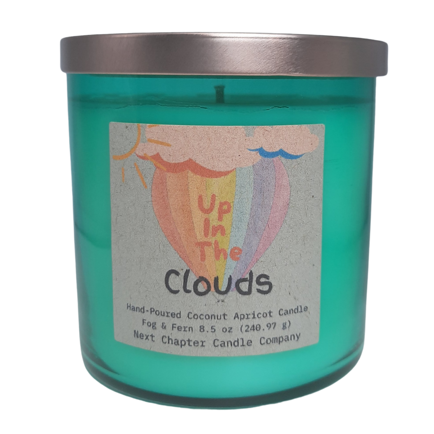 Up In The Clouds Candle - Fog & Fern | Eco-Friendly, Hand-Poured, Coconut Blend Wax, Single Wick