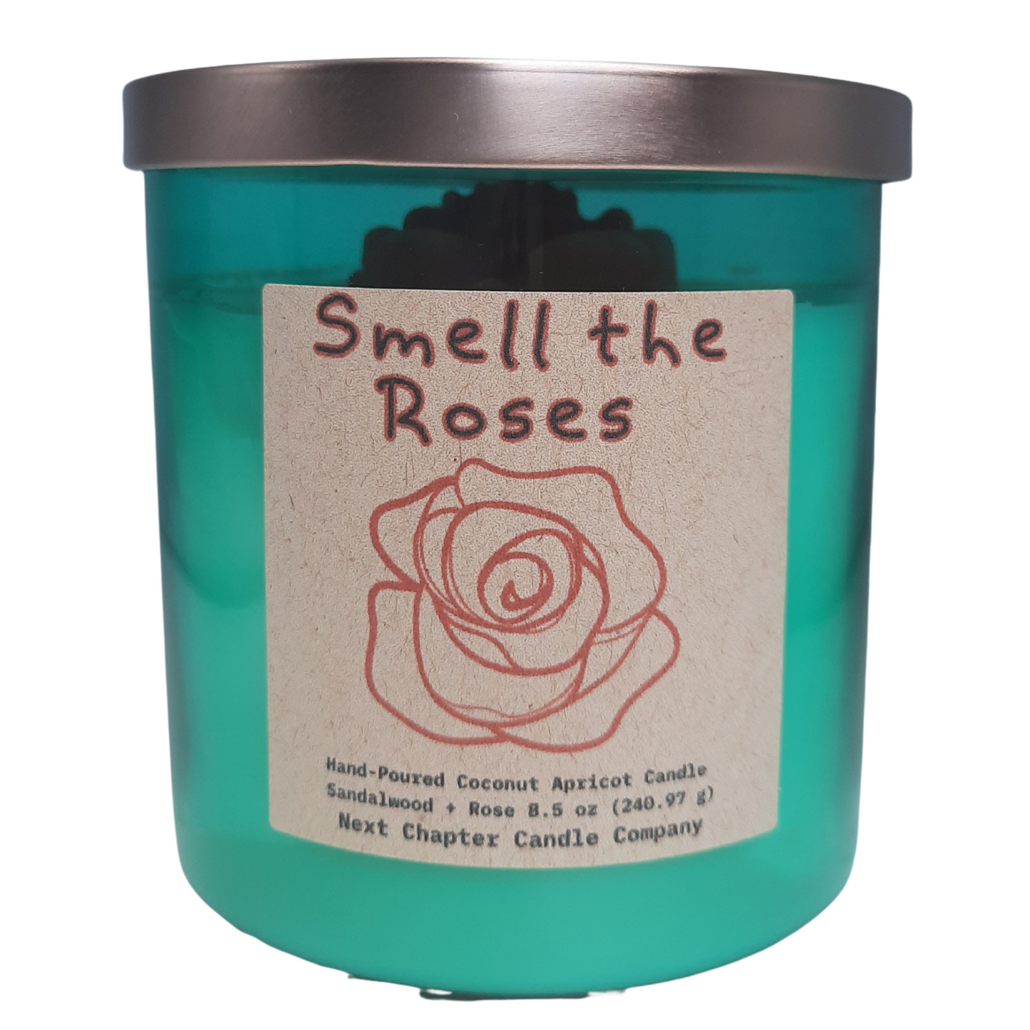Smell the Roses Candle – Rose & Sandalwood | Eco-Friendly, Hand-Poured, Coconut Blend Wax, Single Wick