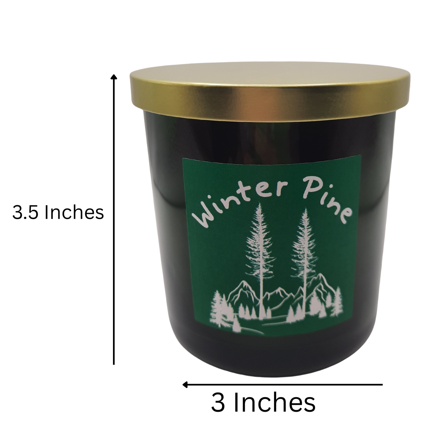 Winter Pine Candle | Eco-Friendly, Hand-Poured, Coconut Blend Wax, Single Wick, Holiday Candle