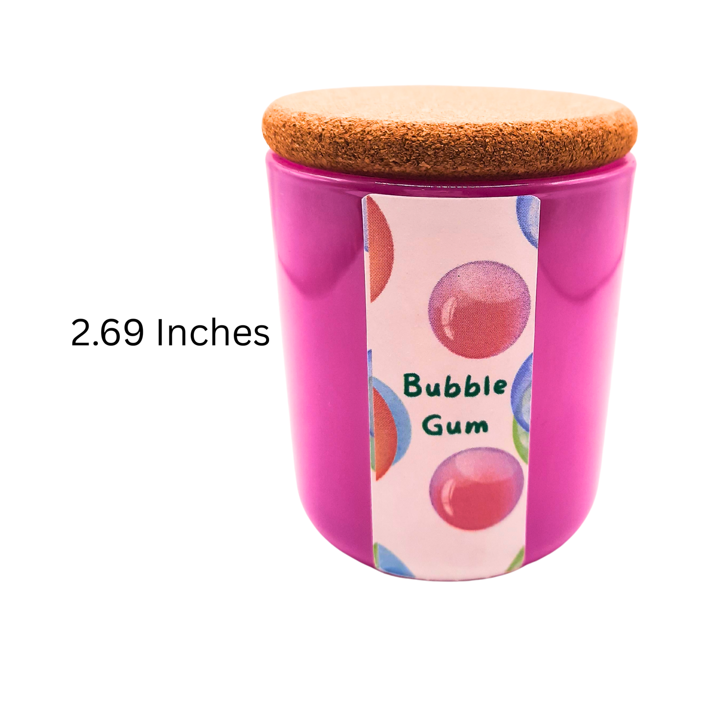 Bubble Gum 3 oz Jar | Eco-Friendly, Hand-Poured, Coconut Blend Wax, Single Wick