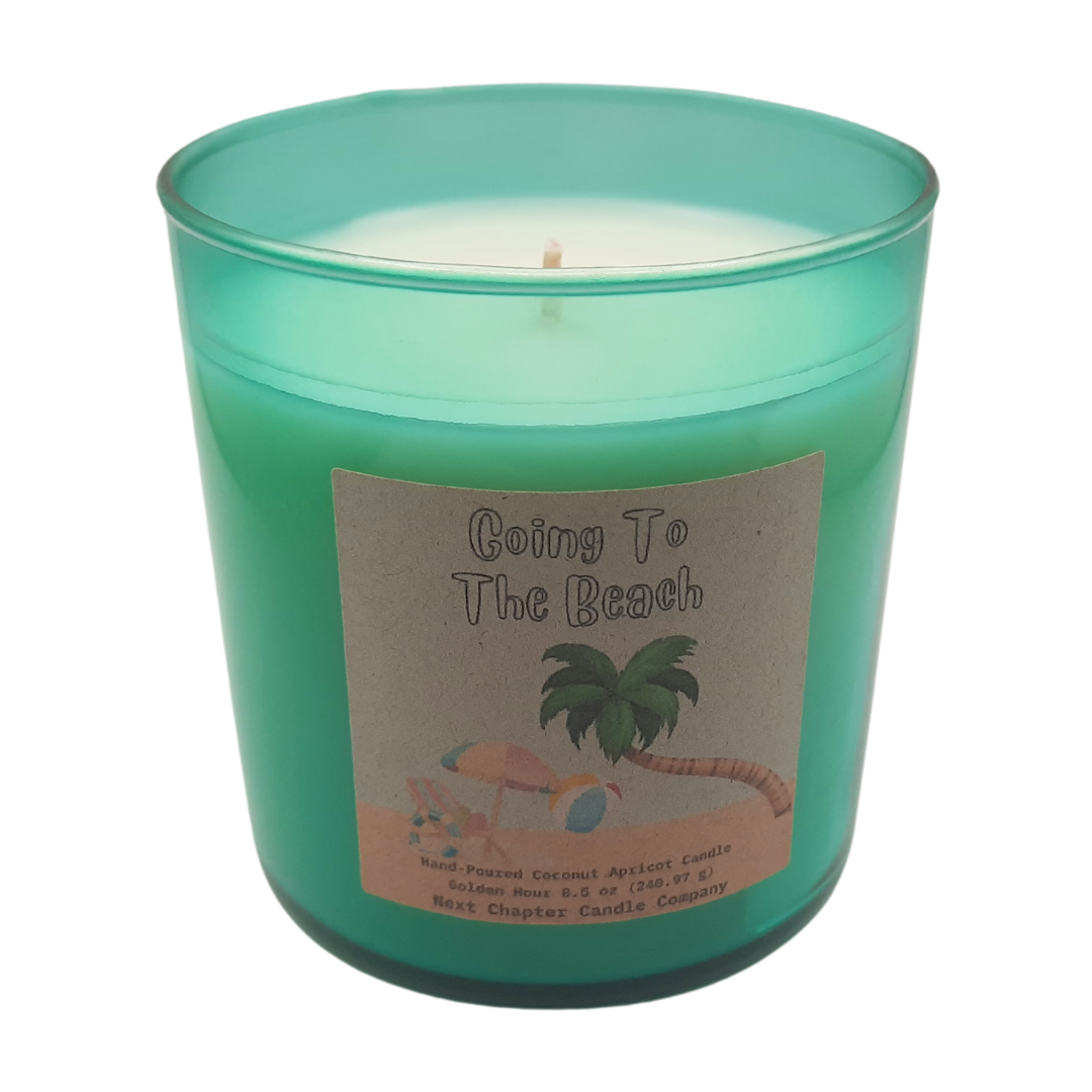 Going To The Beach Candle - Golden Hour | Eco-Friendly, Hand-Poured, Coconut Blend Wax, Single Wick