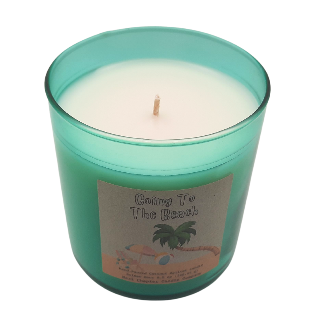 Going To The Beach Candle - Golden Hour | Eco-Friendly, Hand-Poured, Coconut Blend Wax, Single Wick