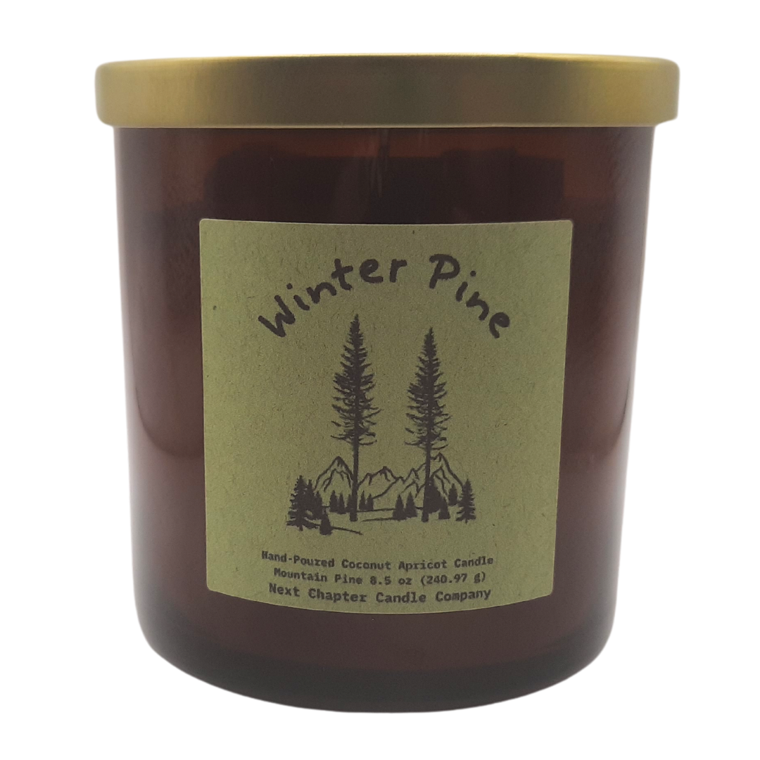 Winter Pine Candle - Mountain Pine | Eco-Friendly, Hand-Poured, Coconut Blend Wax, Single Wick