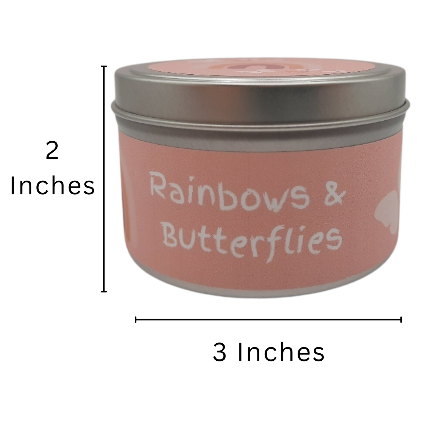 Rainbows & Butterflies Candle - Citrus Sunshine | Eco-Friendly, Hand-Poured, Coconut Blend Wax, Single Wick