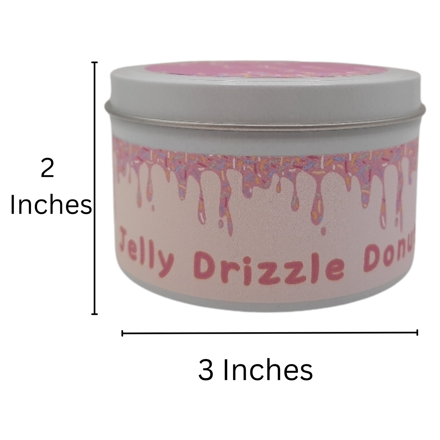 Jelly Drizzle Donut Candle - Red Plum Baklava | Eco-Friendly, Hand-Poured, Coconut Blend Wax, Single Wick
