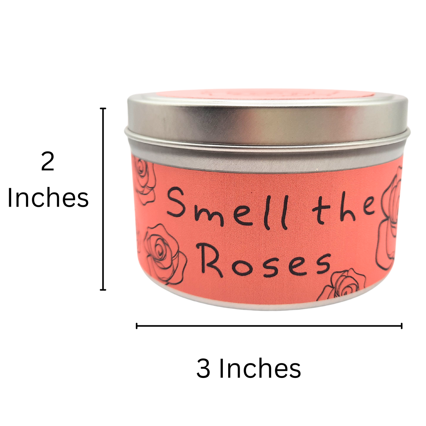 Smell the Roses Candle – Rose & Sandalwood | Eco-Friendly, Hand-Poured, Coconut Soy Blend Wax, Single Wick