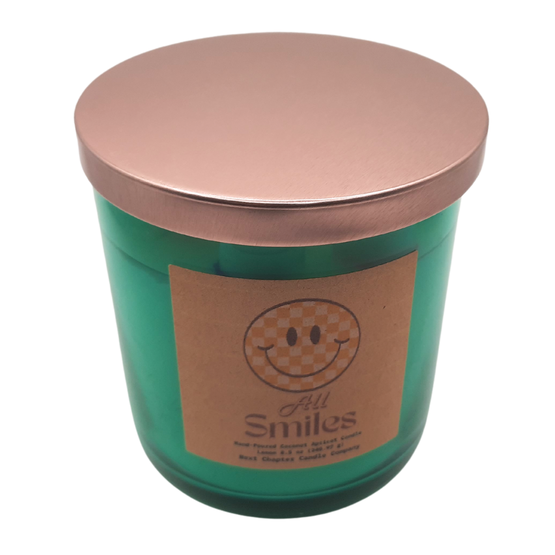 All Smiles Candle - Lemon | Eco-Friendly, Hand-Poured, Coconut Blend Wax, Single Wick