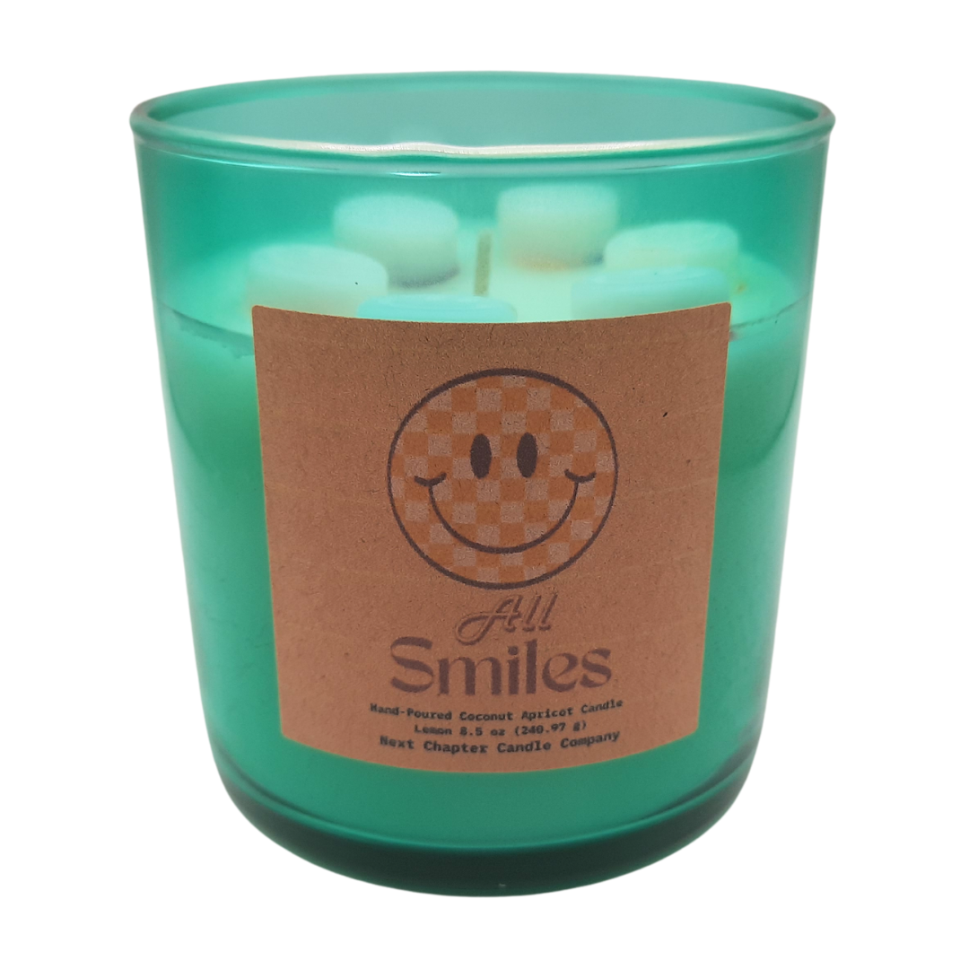 All Smiles Candle - Lemon | Eco-Friendly, Hand-Poured, Coconut Blend Wax, Single Wick