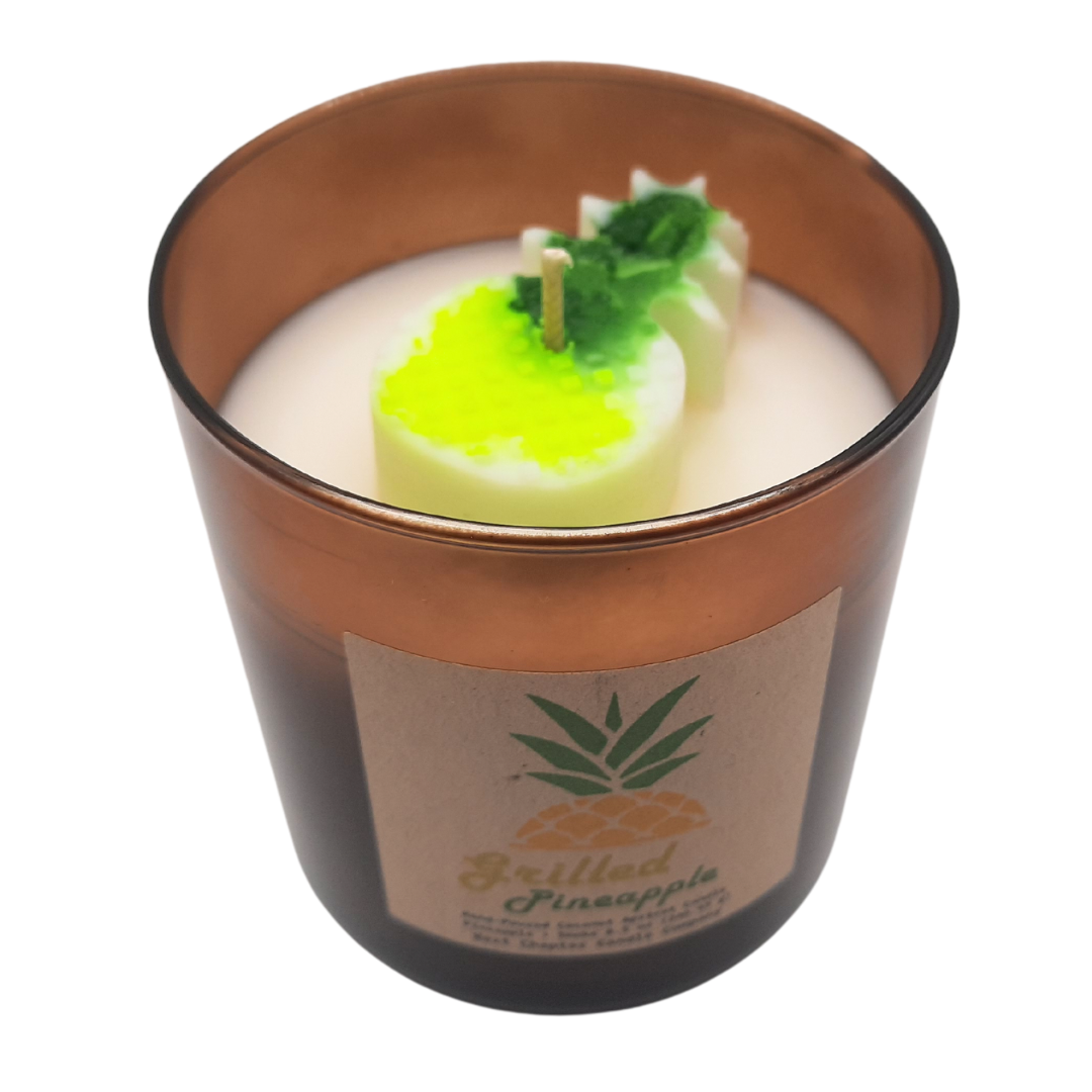 Grilled Pineapple Candle - Grilled Pineapple + Smoke | Eco-Friendly, Hand-Poured, Coconut Blend Wax, Single Wick