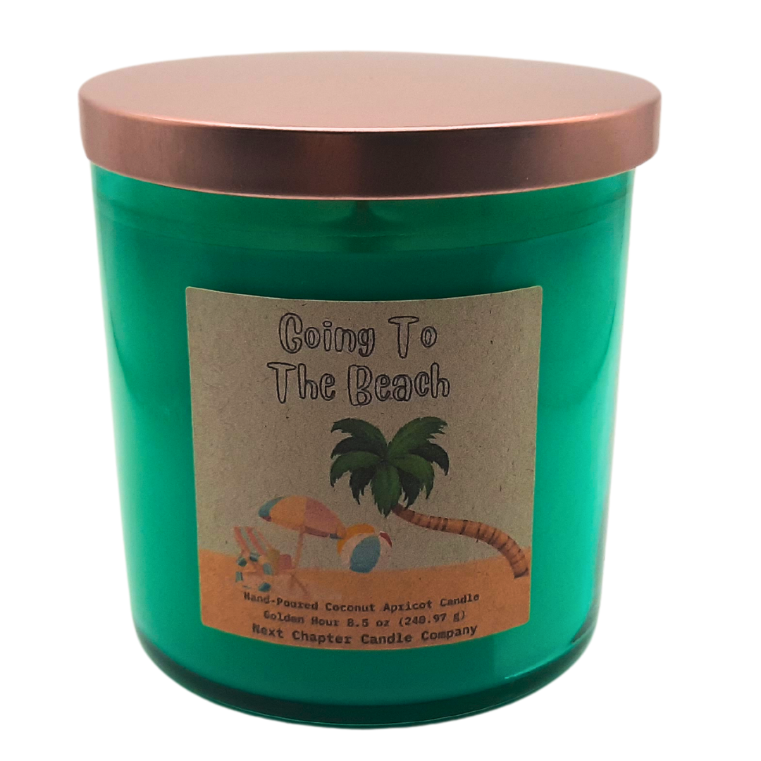 Going To The Beach Candle - Golden Hour | Eco-Friendly, Hand-Poured, Coconut Blend Wax, Single Wick