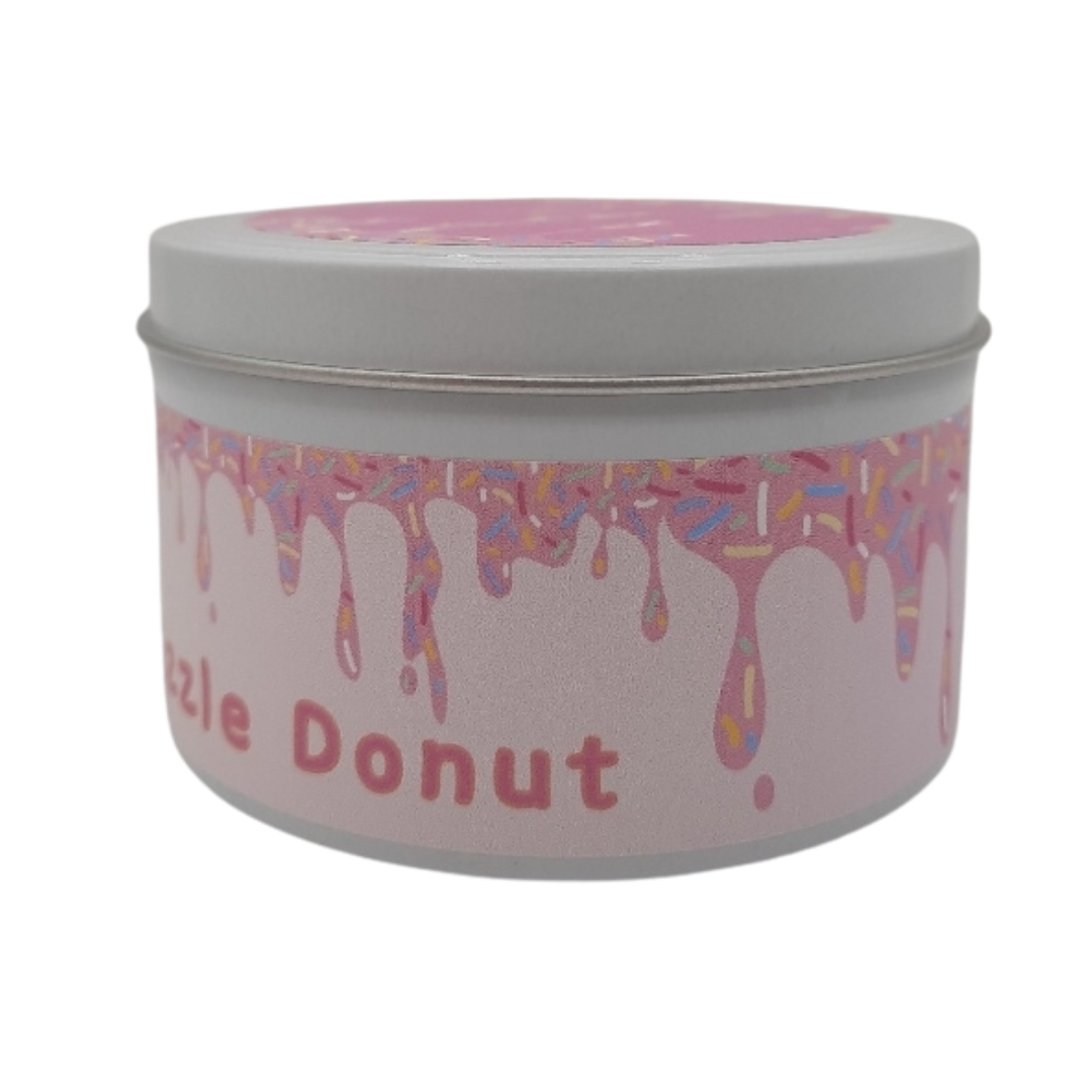 Jelly Drizzle Donut Candle - Red Plum Baklava | Eco-Friendly, Hand-Poured, Coconut Blend Wax, Single Wick