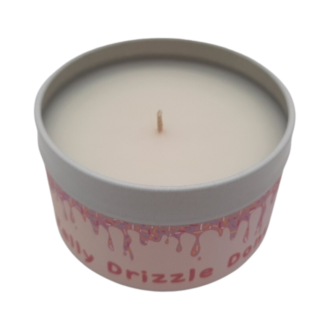 Jelly Drizzle Donut Candle - Red Plum Baklava | Eco-Friendly, Hand-Poured, Coconut Blend Wax, Single Wick