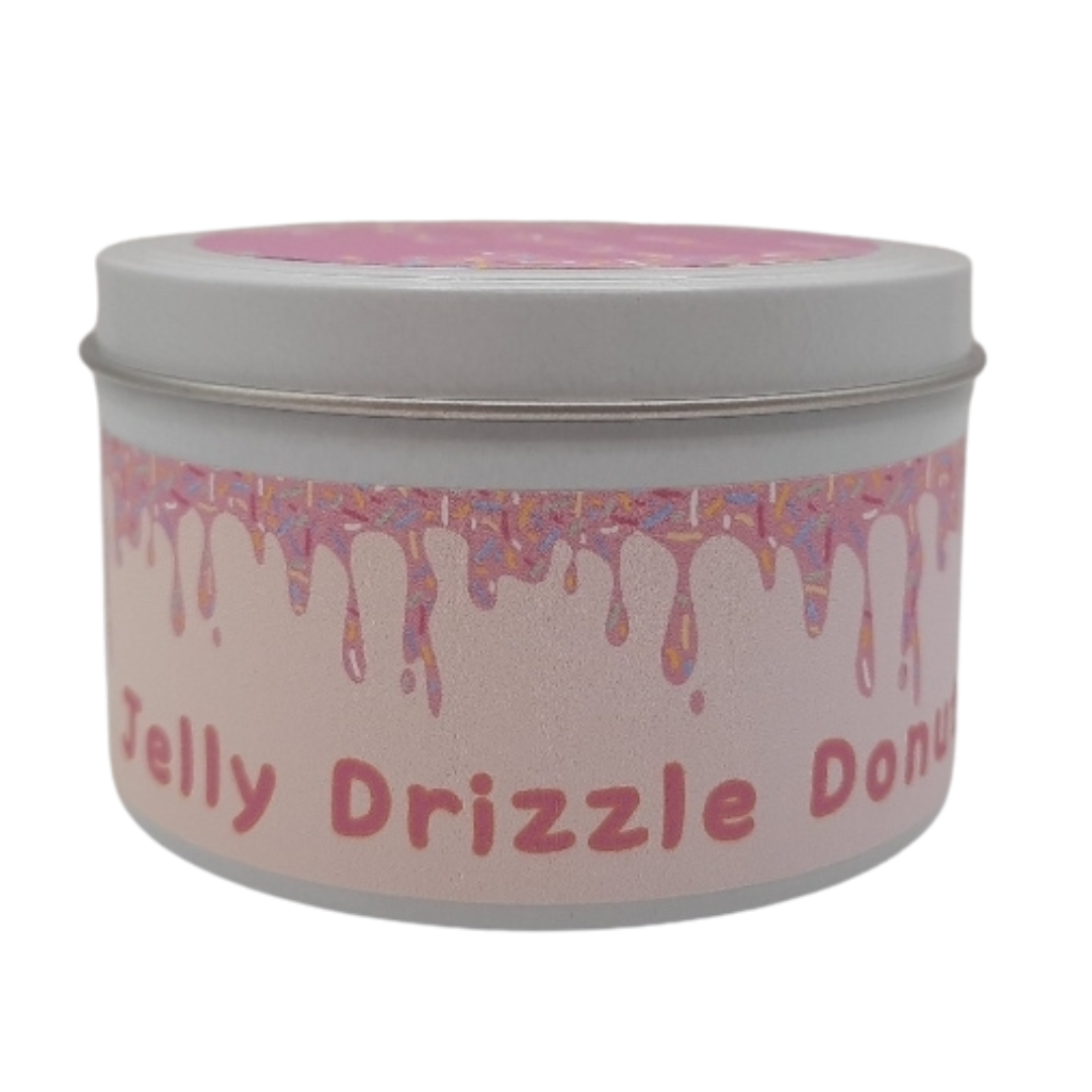 Jelly Drizzle Donut Candle - Red Plum Baklava | Eco-Friendly, Hand-Poured, Coconut Blend Wax, Single Wick