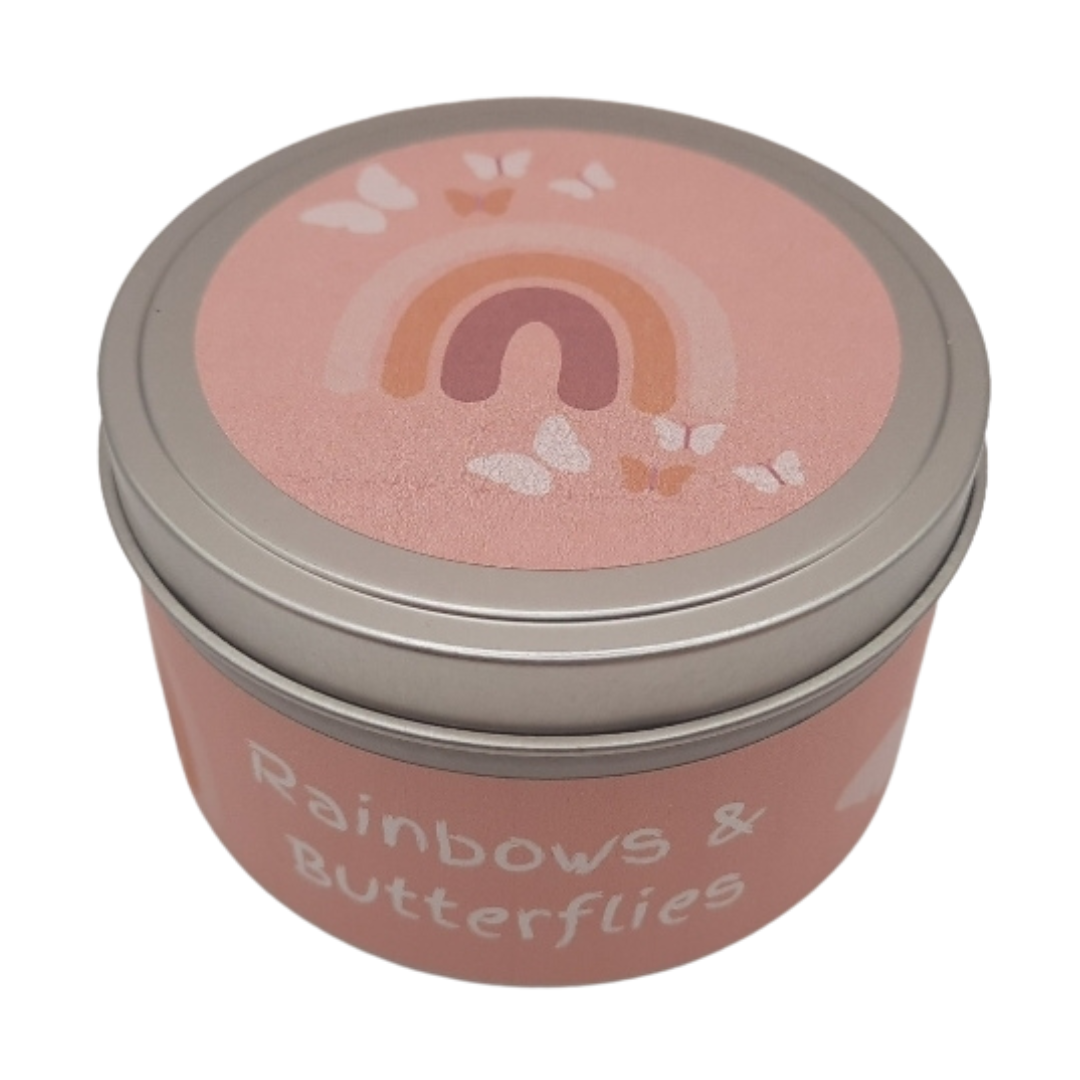 Rainbows & Butterflies Candle - Citrus Sunshine | Eco-Friendly, Hand-Poured, Coconut Blend Wax, Single Wick