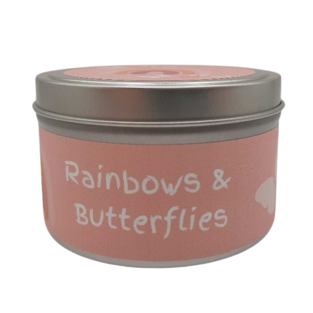 Rainbows & Butterflies Candle - Citrus Sunshine | Eco-Friendly, Hand-Poured, Coconut Blend Wax, Single Wick