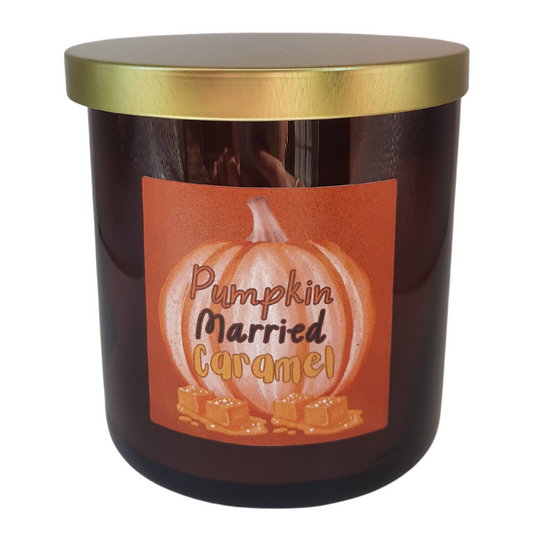 Pumpkin Married Caramel Candle - Pumpkin Caramel | Eco-Friendly, Hand-Poured, Coconut Blend Wax, Single Wick