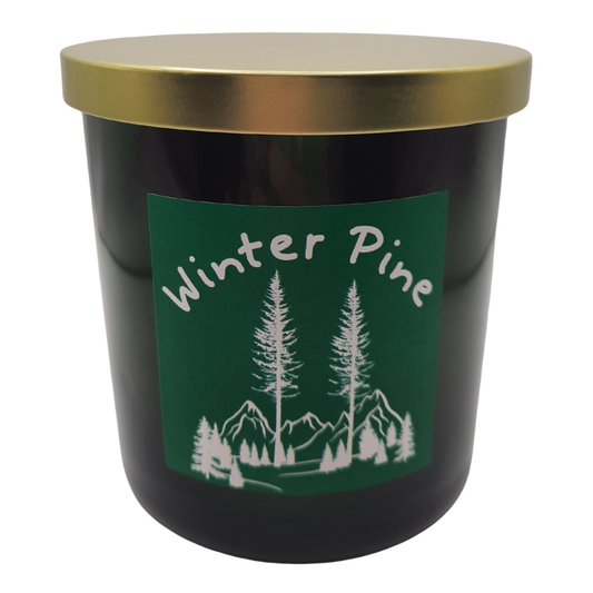 Winter Pine Candle  | Eco-Friendly, Hand-Poured, Coconut Blend Wax, Single Wick, Holiday Candle