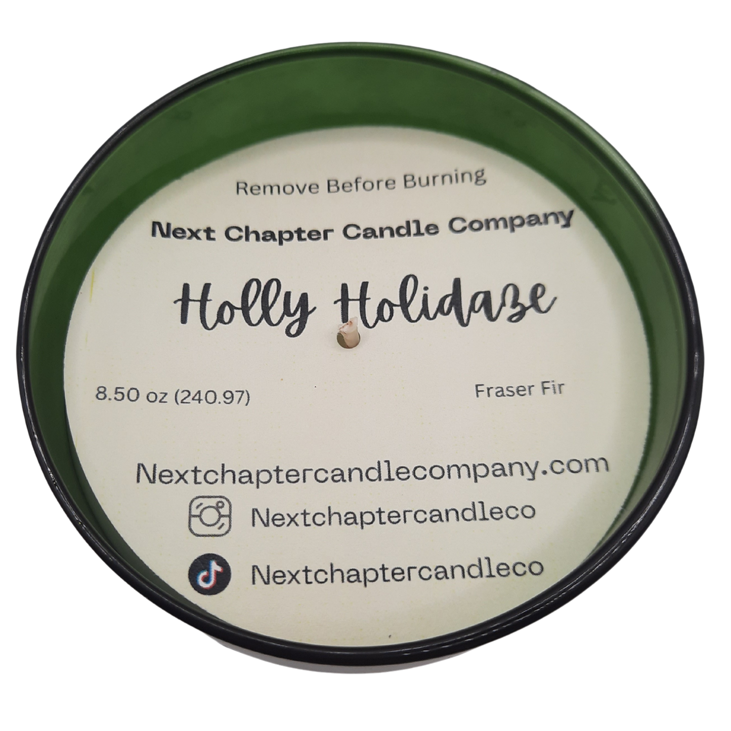 Holly Holidaze | Eco-Friendly, Hand-Poured, Coconut Blend Wax, Single Wick, Holiday Candle