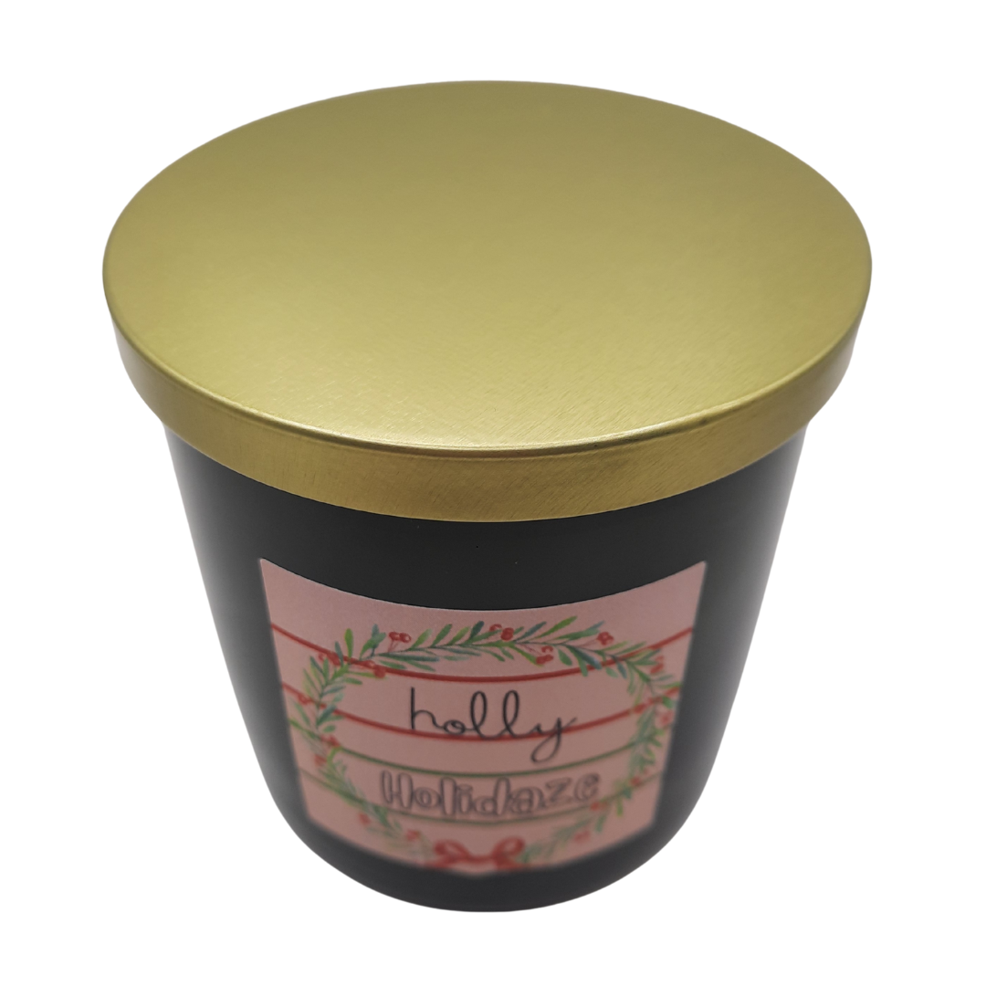 Holly Holidaze | Eco-Friendly, Hand-Poured, Coconut Blend Wax, Single Wick, Holiday Candle