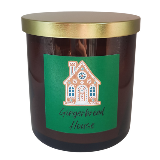 Gingerbread House Candle | Eco-Friendly, Hand-Poured, Coconut Blend Wax, Single Wick