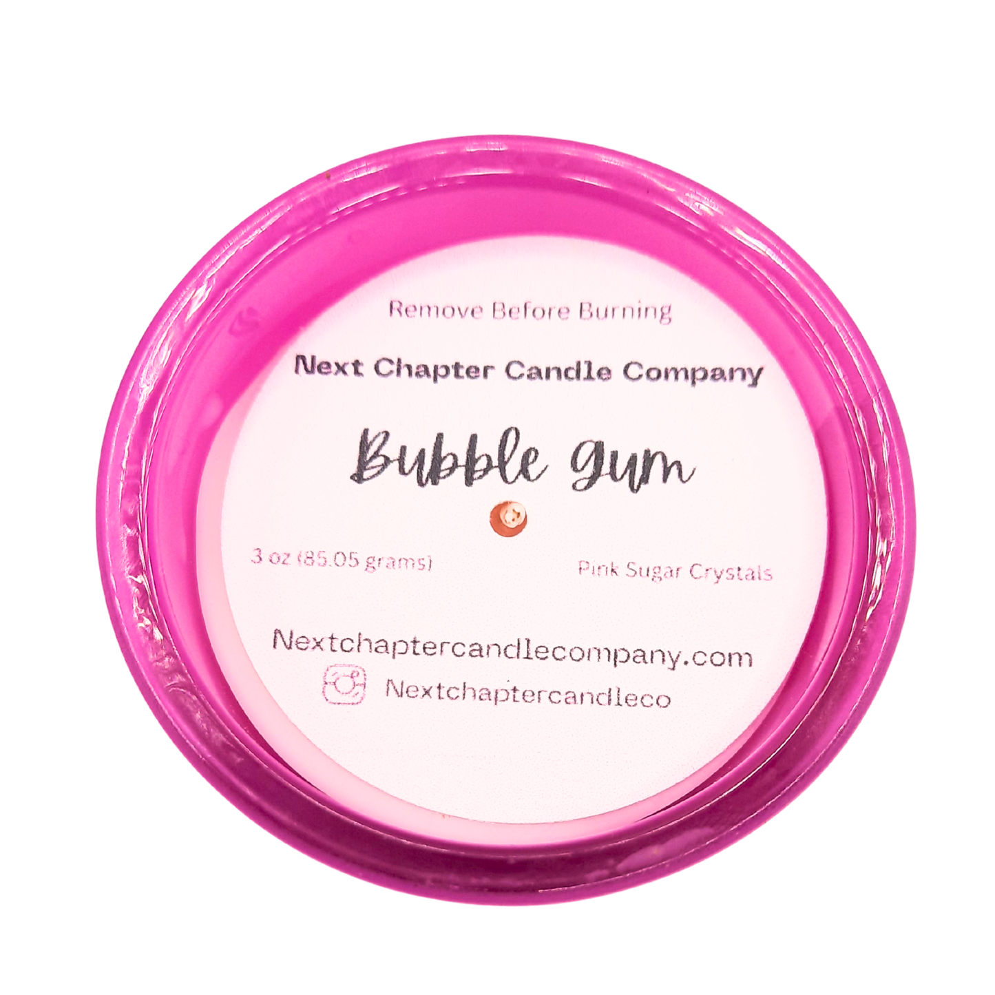 Bubble Gum 3 oz Jar | Eco-Friendly, Hand-Poured, Coconut Blend Wax, Single Wick