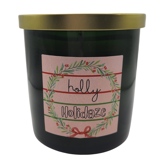 Holly Holidaze | Eco-Friendly, Hand-Poured, Coconut Blend Wax, Single Wick, Holiday Candle